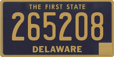 DE license plate 265208