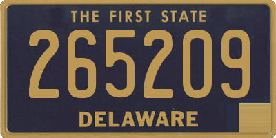 DE license plate 265209