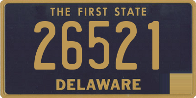 DE license plate 26521