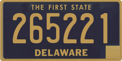 DE license plate 265221