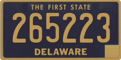 DE license plate 265223