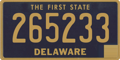DE license plate 265233