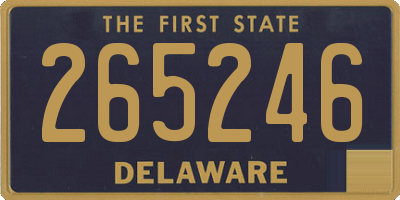 DE license plate 265246