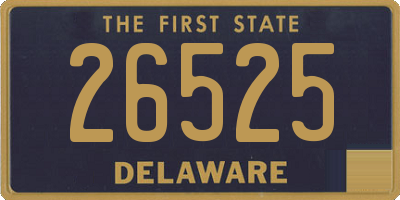 DE license plate 26525