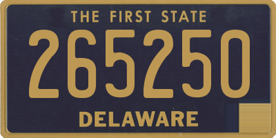 DE license plate 265250