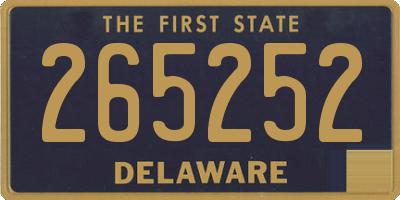 DE license plate 265252