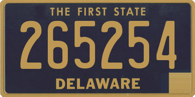 DE license plate 265254