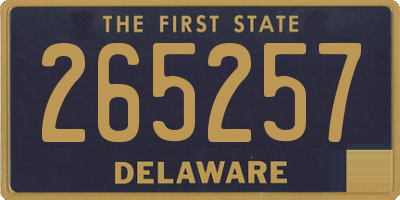 DE license plate 265257