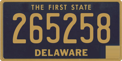 DE license plate 265258