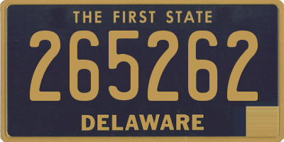 DE license plate 265262