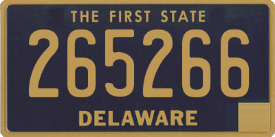 DE license plate 265266