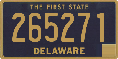 DE license plate 265271
