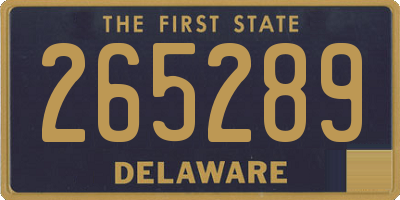 DE license plate 265289