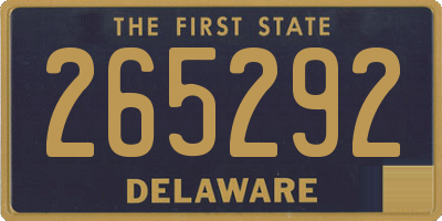 DE license plate 265292