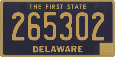 DE license plate 265302
