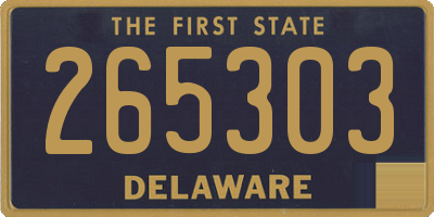 DE license plate 265303