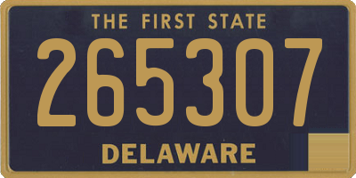 DE license plate 265307