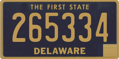 DE license plate 265334