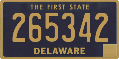 DE license plate 265342