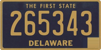 DE license plate 265343