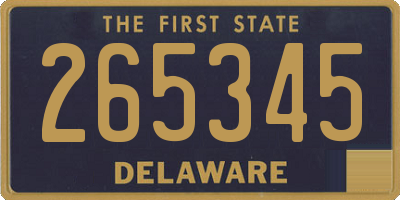 DE license plate 265345