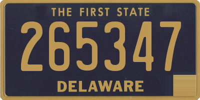 DE license plate 265347