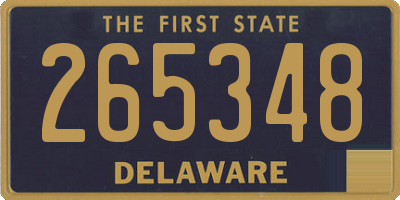 DE license plate 265348
