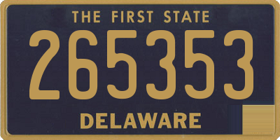 DE license plate 265353