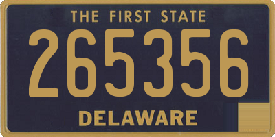 DE license plate 265356