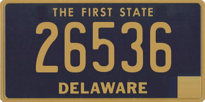 DE license plate 26536