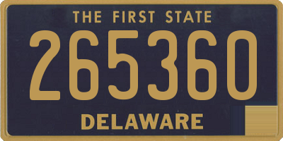 DE license plate 265360