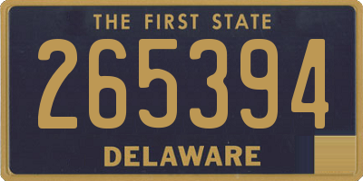DE license plate 265394