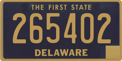 DE license plate 265402