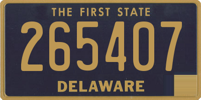 DE license plate 265407