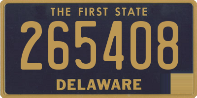 DE license plate 265408