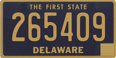 DE license plate 265409