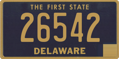 DE license plate 26542