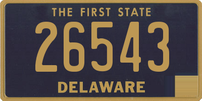DE license plate 26543