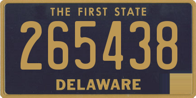 DE license plate 265438