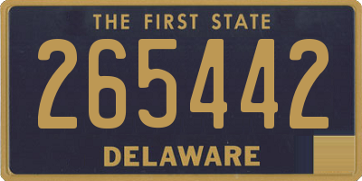 DE license plate 265442