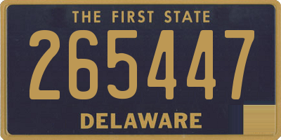 DE license plate 265447