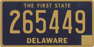 DE license plate 265449