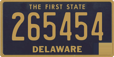 DE license plate 265454