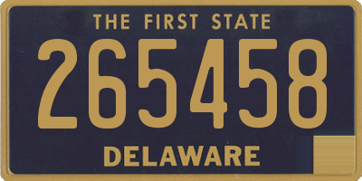 DE license plate 265458