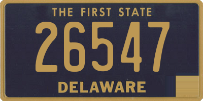 DE license plate 26547