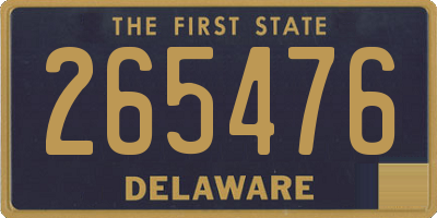 DE license plate 265476