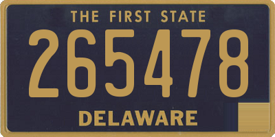DE license plate 265478