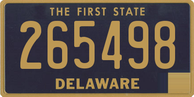 DE license plate 265498