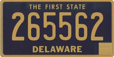 DE license plate 265562