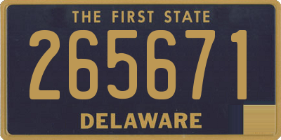 DE license plate 265671